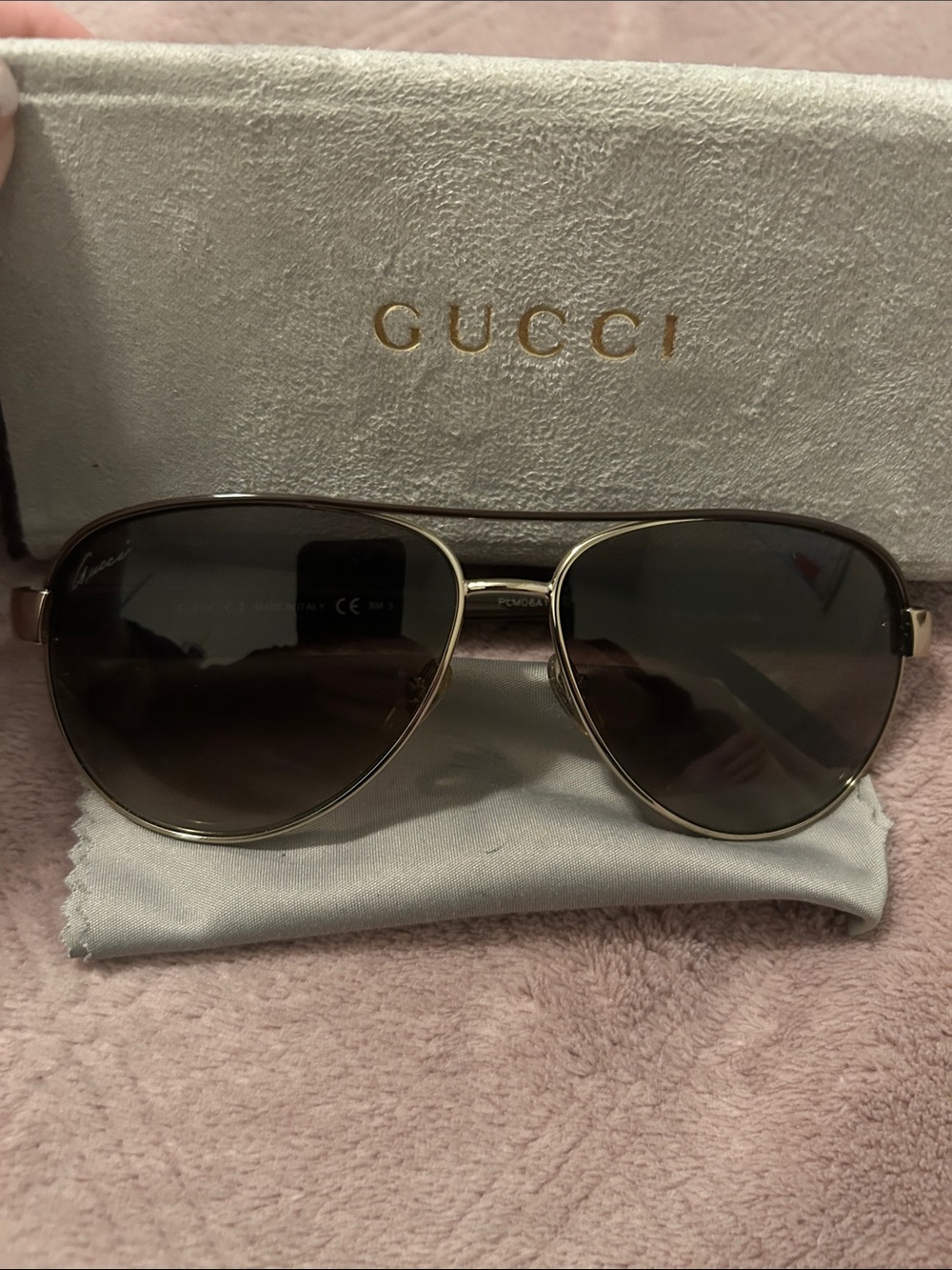 Gucci Brown Ombré Aviators